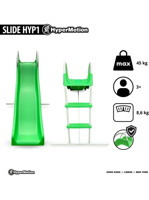 Toboggan de jardin enfants avec échelle extérieur stable et sécurisé – HyperMotion - Kiabi