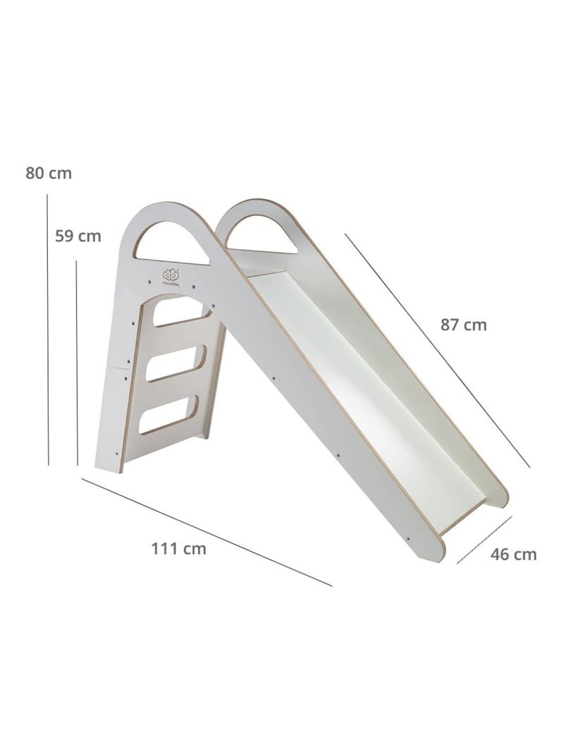 Toboggan En Bois pour Enfants 87x46cm Intérieur, Scandi Blanc - Kiabi