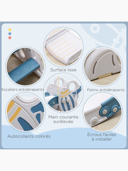 Toboggan enfant 18-36 mois design fusée - usage intérieur - Kiabi Toboggan enfant 18-36 mois design fusée - usage intérieur - Kiabi