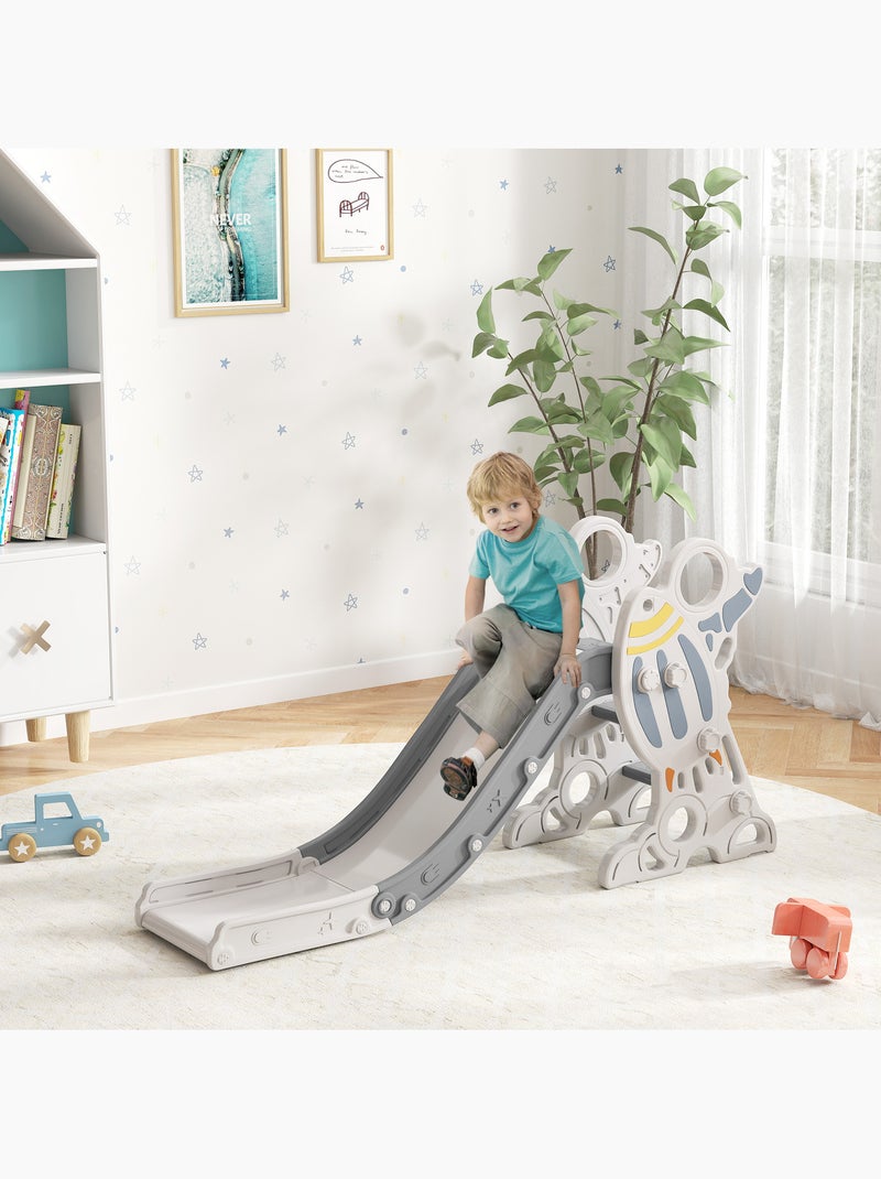 Toboggan enfant 18-36 mois design fusée - usage intérieur Gris - Kiabi
