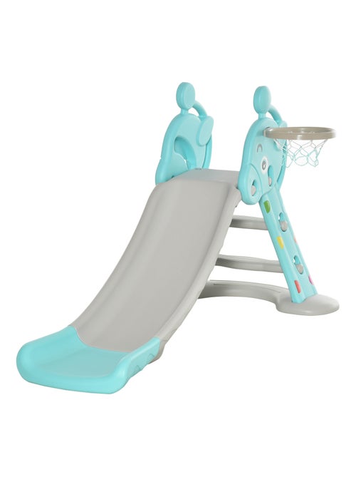 Toboggan enfant avec panier basket bleu et gris - Kiabi