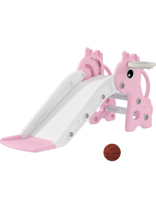 Toboggan enfant design girafon panier de basket-ball intégré plastique - Kiabi Toboggan enfant design girafon panier de basket-ball intégré plastique - Kiabi