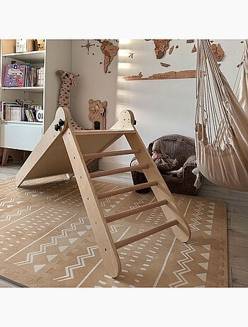 Toboggan enfant en bois pliable pour intérieur Mamabrum