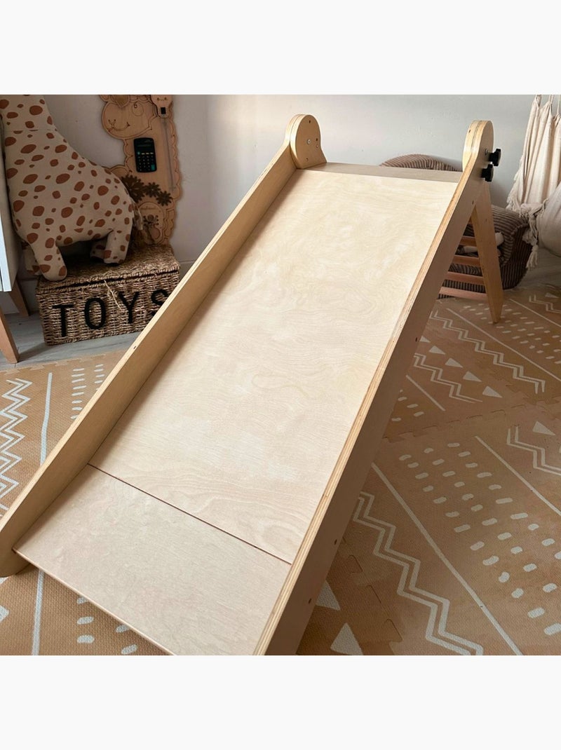 Toboggan enfant en bois pliable pour intérieur Mamabrum Beige - Kiabi