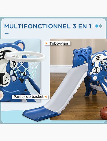 Toboggan enfant panier basket design tigre 18-36 mois accessoires inclus
