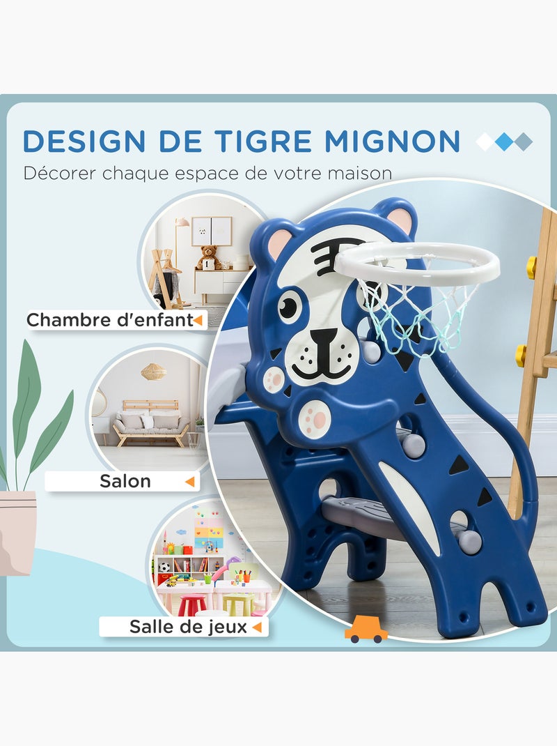 Toboggan enfant panier basket design tigre 18-36 mois accessoires inclus Bleu Bleu - Kiabi