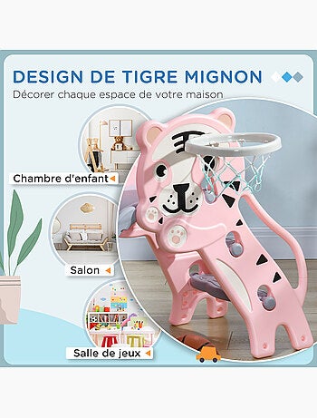 Toboggan enfant panier basket design tigre 18-36 mois accessoires inclus