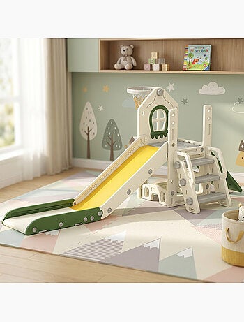 Toboggan enfant pliable panier basket escalade balle