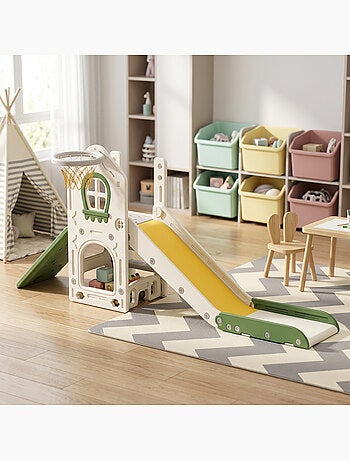 Toboggan enfant pliable panier basket escalade balle