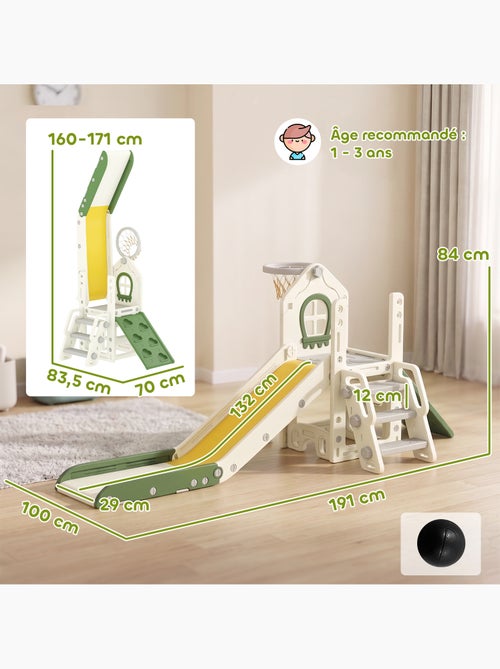 Toboggan enfant pliable panier basket escalade balle - Kiabi Toboggan enfant pliable panier basket escalade balle - Kiabi