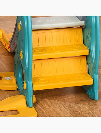 Toboggan et balançoire pour enfants 4 en 1 hdpe et pp bleu jaune