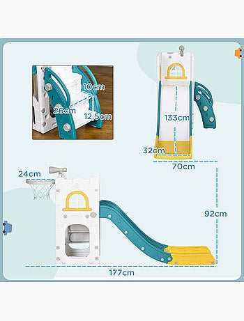 Toboggan pour enfant multifonction hdpe