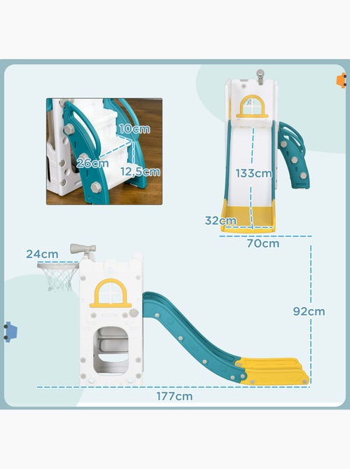 Toboggan pour enfant multifonction hdpe - Kiabi Toboggan pour enfant multifonction hdpe - Kiabi