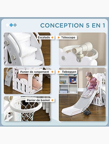 Toboggan pour enfant multifonction hdpe