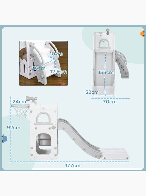 Toboggan pour enfant multifonction hdpe - Kiabi Toboggan pour enfant multifonction hdpe - Kiabi