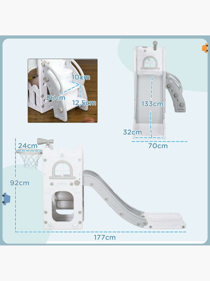 Toboggan pour enfant multifonction hdpe Gris - Kiabi