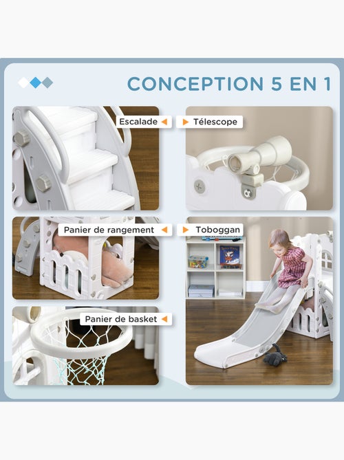 Toboggan pour enfant multifonction hdpe - Kiabi Toboggan pour enfant multifonction hdpe - Kiabi