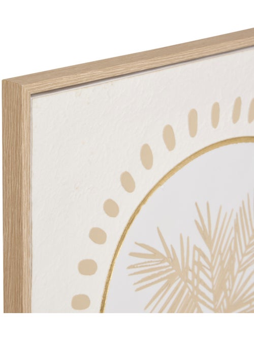 Toile 3d exotique arbre tropical relief doré meryl - Kiabi