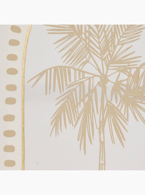 Toile 3d exotique arbre tropical relief doré meryl - Kiabi