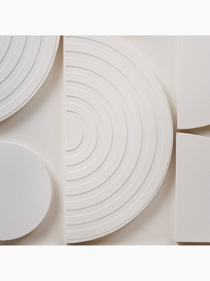 Toile 3D motifs abstraits relief CATALINA Blanc - Kiabi