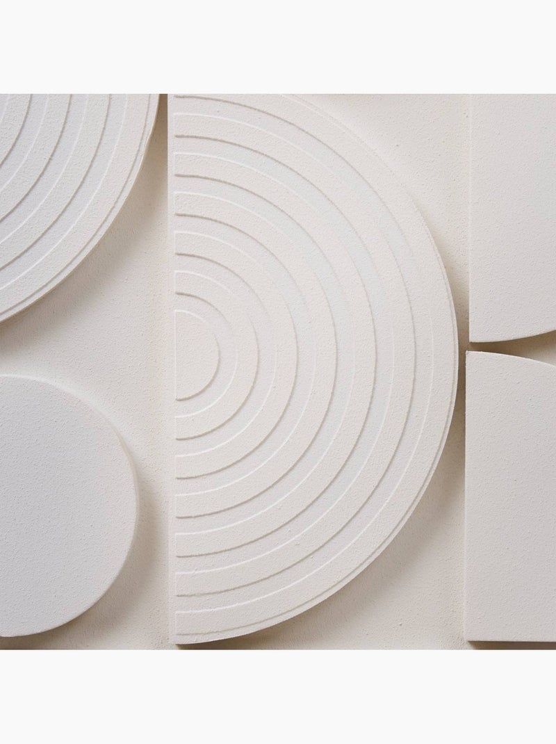 Toile 3D motifs abstraits relief CATALINA Blanc - Kiabi