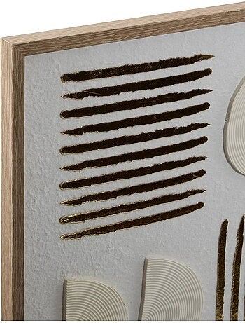 Toile 3d motifs géométriques en relief nourane