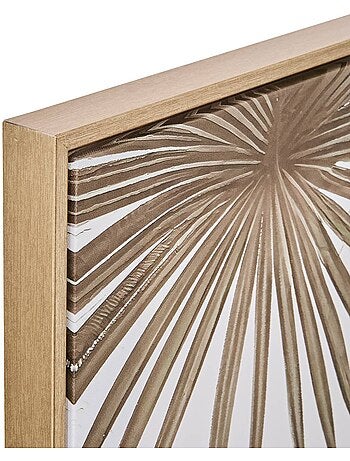 Toile 3d motifs végétaux relief doré shirley