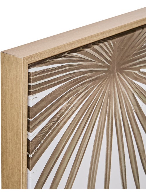 Toile 3D motifs végétaux relief doré SHIRLEY - Kiabi