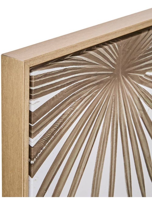 Toile 3D motifs végétaux relief doré SHIRLEY - Kiabi