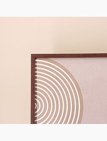 Toile à motifs géométriques en relief marrons 60x90cm