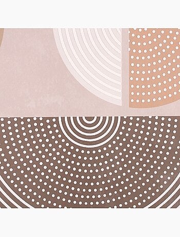 Toile à motifs géométriques en relief marrons 60x90cm