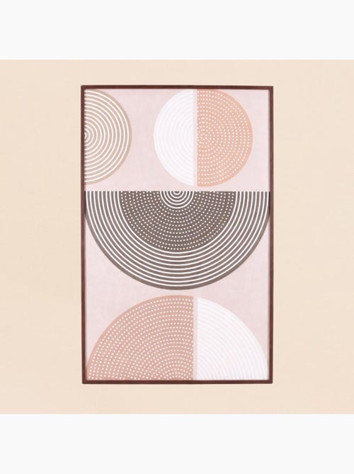 Toile à motifs géométriques en relief marrons 60x90cm - Kiabi