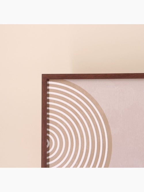 Toile à motifs géométriques en relief marrons 60x90cm - Kiabi