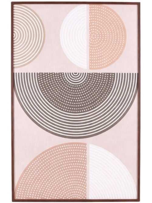 Toile à motifs géométriques en relief marrons 60x90cm - Kiabi