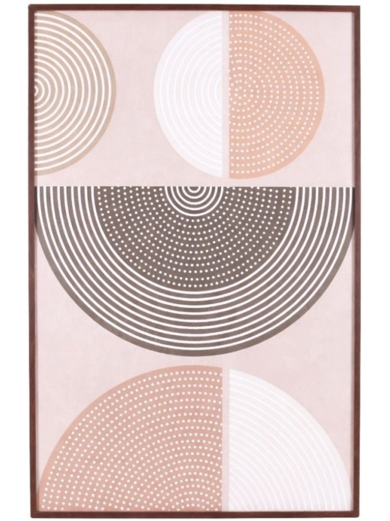 Toile à motifs géométriques en relief marrons 60x90cm Marron - Kiabi