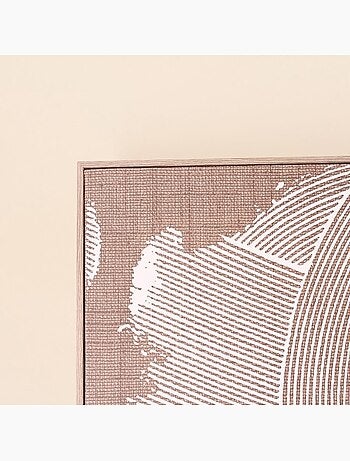 Toile abstraite à effet matière relief blanche 60x80cm