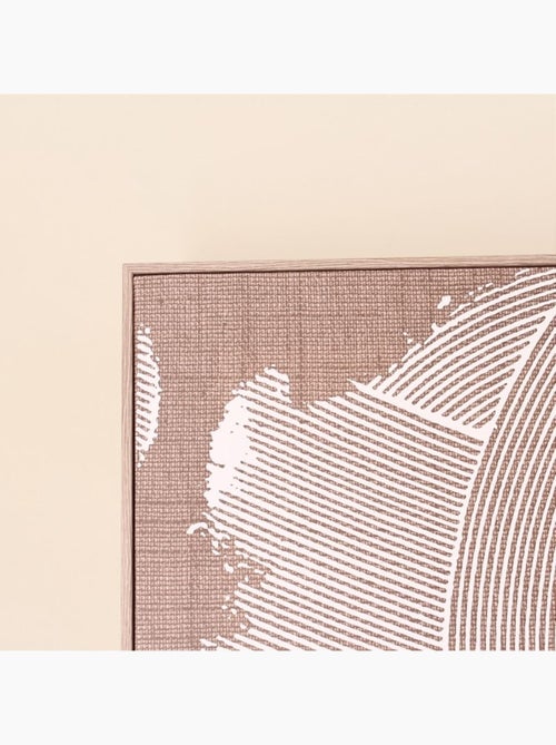 Toile abstraite à effet matière relief blanche 60x80cm - Kiabi