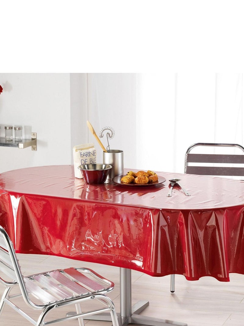Toile cirée nappe de protection ovale 140 x 240 cm transparent Transparent - Kiabi