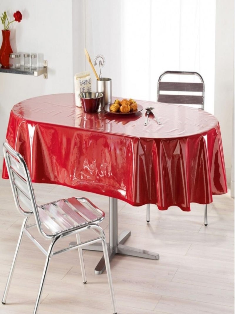 Toile cirée nappe de protection Ovale Transparent - Kiabi
