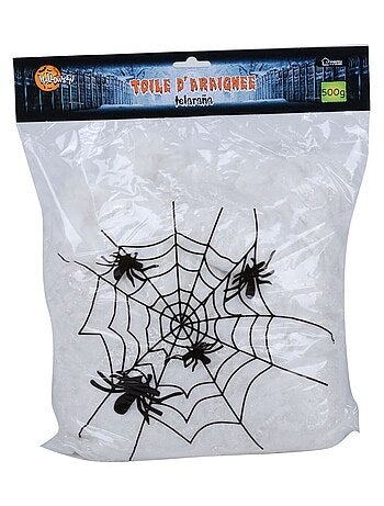 Toile d'araignée Halloween avec 30 araignées décoratives
