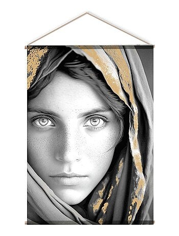 Toile de décoration murale imprimée avec dorures