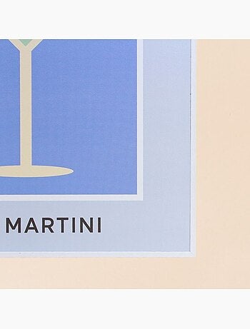Toile décorative colorée Dry Martini 30x40cm
