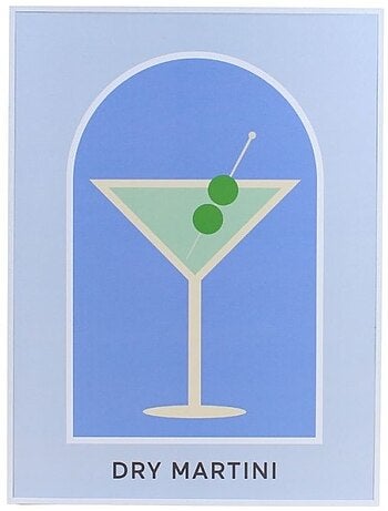 Toile décorative colorée Dry Martini 30x40cm