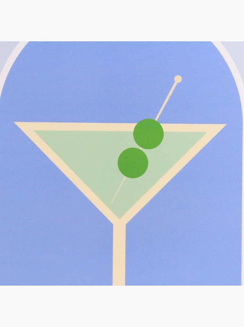 Toile décorative colorée Dry Martini 30x40cm Bleu - Kiabi