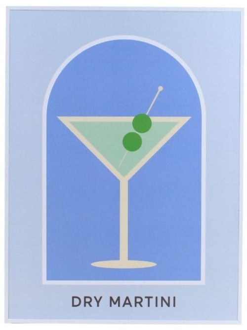 Toile décorative colorée Dry Martini 30x40cm - Kiabi