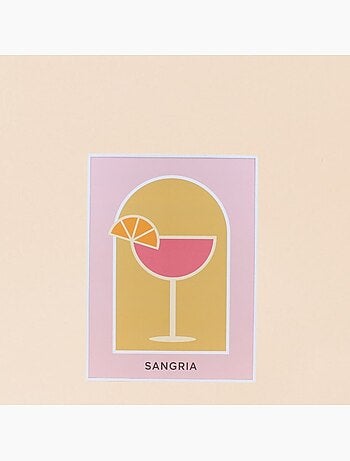 Toile décorative colorée Sangria 30x40cm