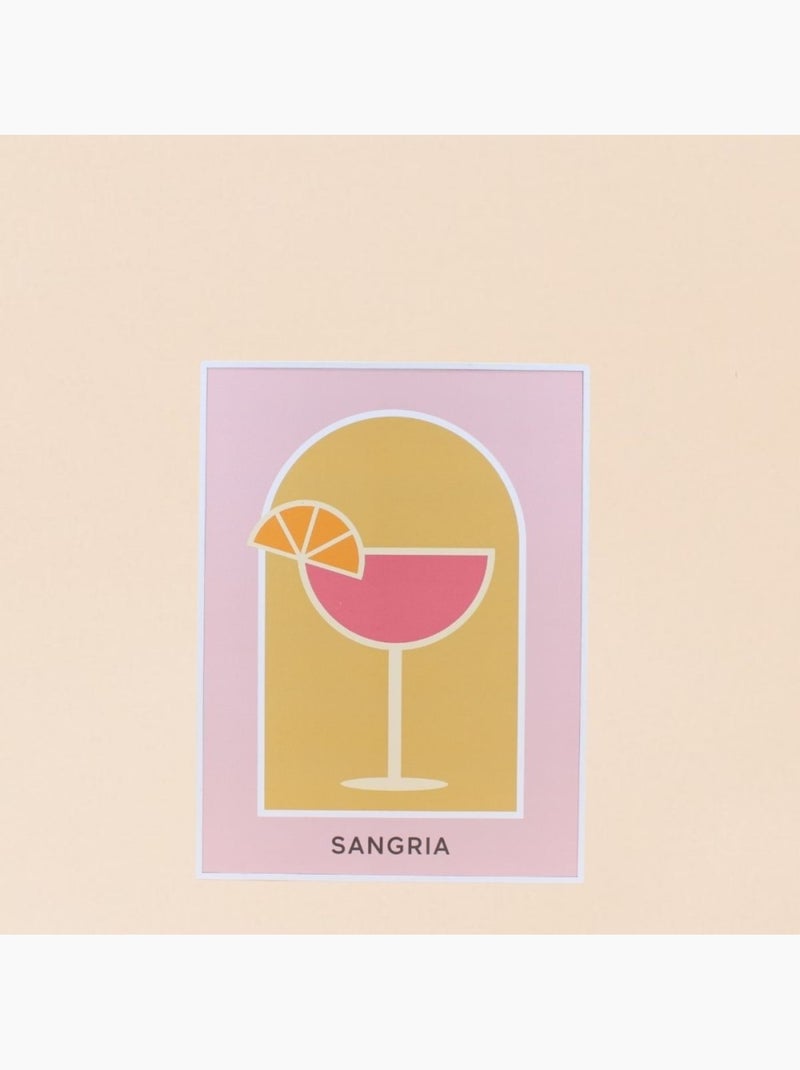 Toile décorative colorée Sangria 30x40cm Jaune - Kiabi