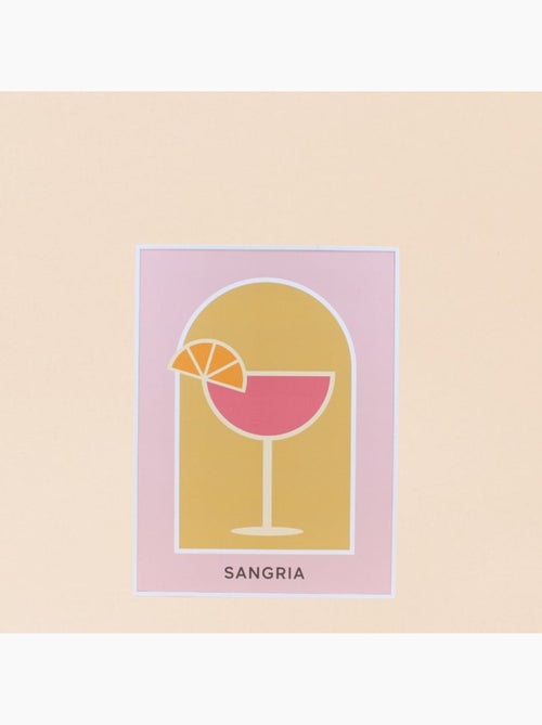 Toile décorative colorée Sangria 30x40cm - Kiabi