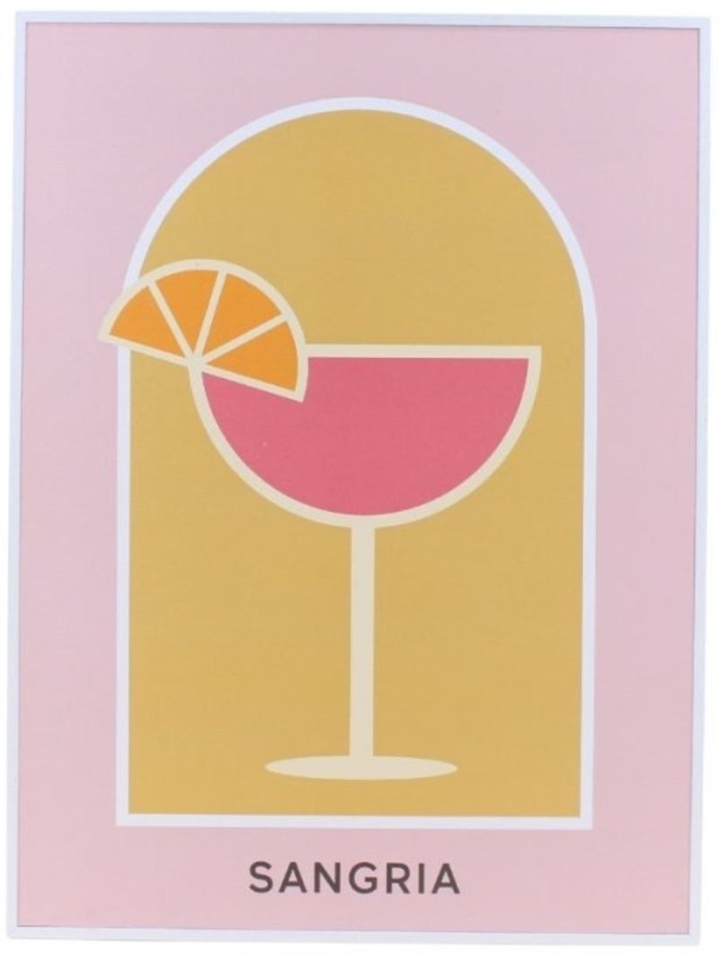 Toile décorative colorée Sangria 30x40cm Jaune - Kiabi
