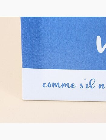 Toile décorative marinière avec mots 50x30cm